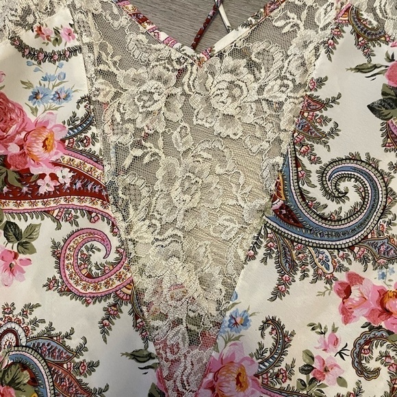Vintage Victorias Secret Gold Label Rose Floral And Paisley Print Chemise Slip - Picture 3 of 6